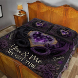You & Me We Got This - Personalized Dragon Quilt Set