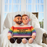 Custom Any Photo Love Is Love - Personalized LGBT Support Premium Faux Fur Pillow