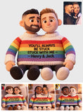 Custom Any Photo Love Is Love - Personalized LGBT Support Premium Faux Fur Pillow