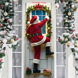 Sneaking Santa - Personalized Family Door Sticker