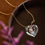 Any Photo Strong mama - Personalized Autism Awareness Shaped Metal Pendant Necklace