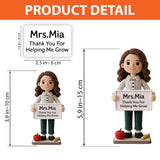 Thank You For Helping Me Grow - Personalized Teacher Hand Knitted Figurine