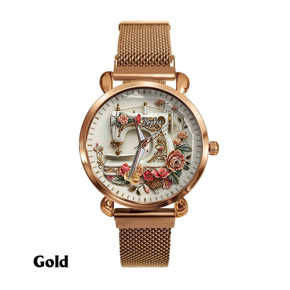 Beautiful Sewing Machine - Personalized Sewing Women Hand Watch