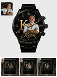 Initial Name Letter Gift For Gentleman - Personalized Real Men Hand Watch