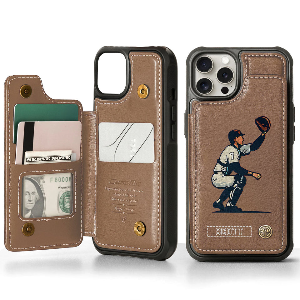 Tis Baseball Season - Personalized Baseball Wallet Phone Case