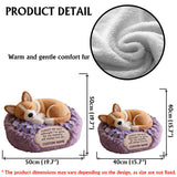 Forget Me Not Memorial Pet Loved Ones - Personalized Dog Faux Fur Shaped Pillow