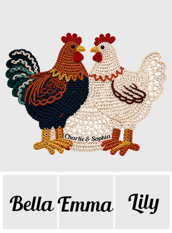 You & Me Couple Gift - Personalized Chicken Non-Slip Tufted Rug