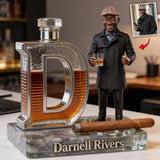 Whiskey, Cigar Initial Letter - Personalized Whisky Custom Shaped Acrylic Plaque