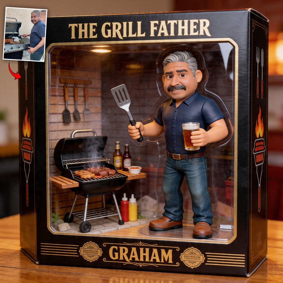 The Grilling Father - Personalized Father Custom Shaped Acrylic Plaque