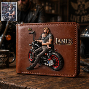 Ride To Live - Personalized Biker Leather Wallet