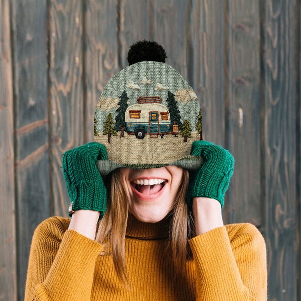 Camping Is My Love - Personalized Camping Beanie Hat