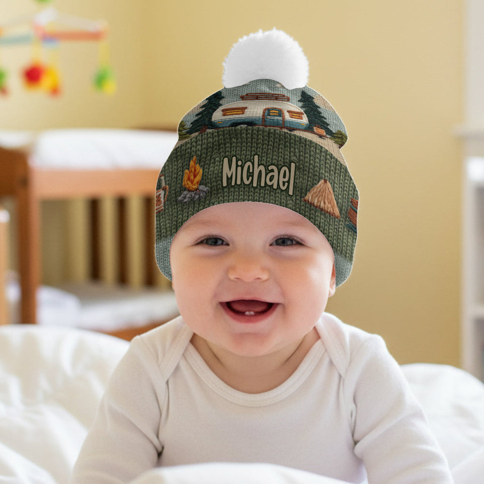 Camping Is My Love - Personalized Camping Beanie Hat