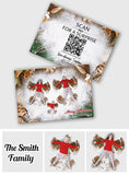 Merry Christmas Snow Angel Gingerbread - Personalized QR Greeting Card