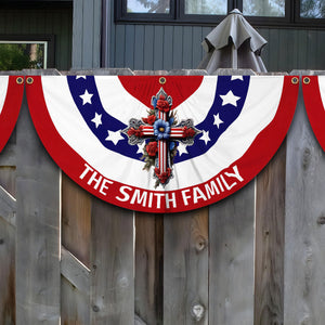 Holy Family - Personalized Christian Pleated Fan Flag