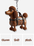 Cute Poodle - Personalized Dog Keychain