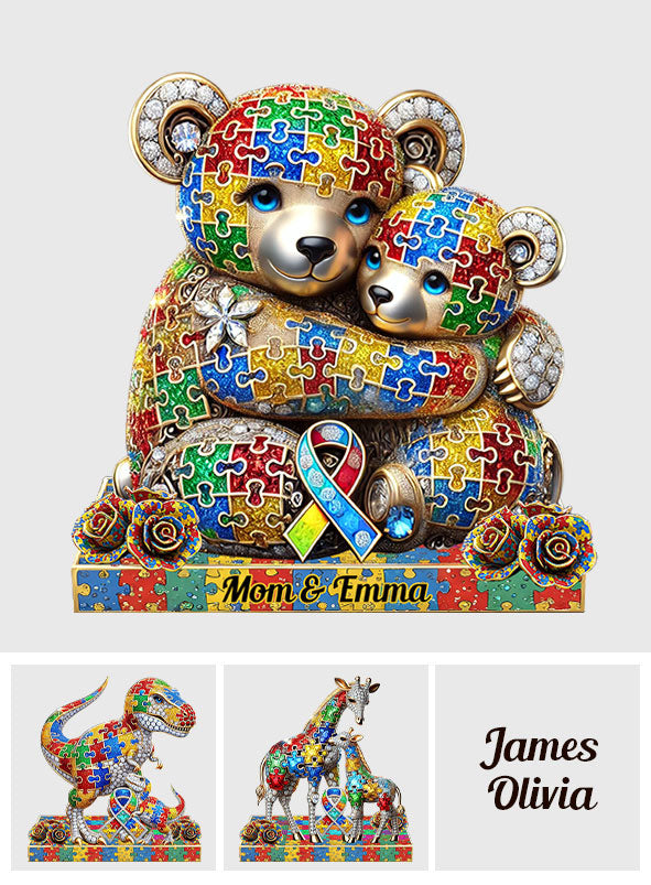 Strong Mama - Plaque acrylique personnalisée de sensibilisation à l'autisme