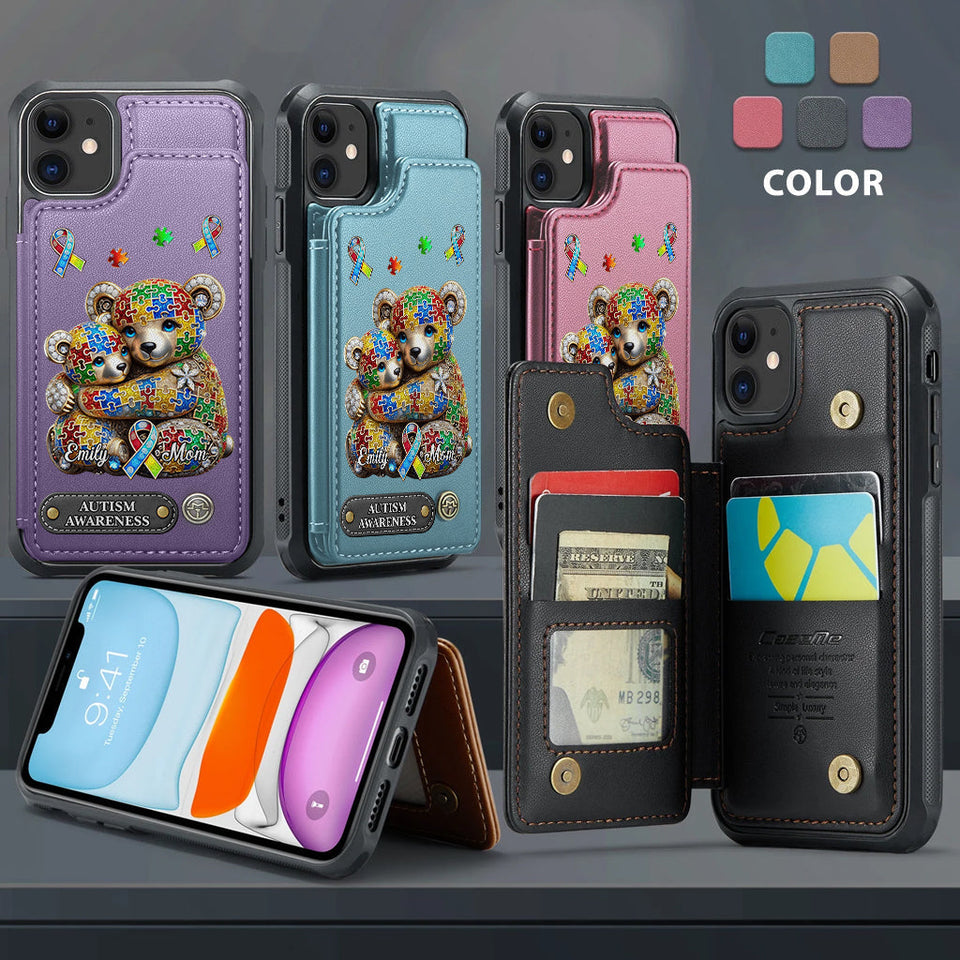 Strong Mama - Personalized Autism Awareness Wallet Phone Case
