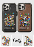 Strong Mama - Personalized Autism Awareness Wallet Phone Case