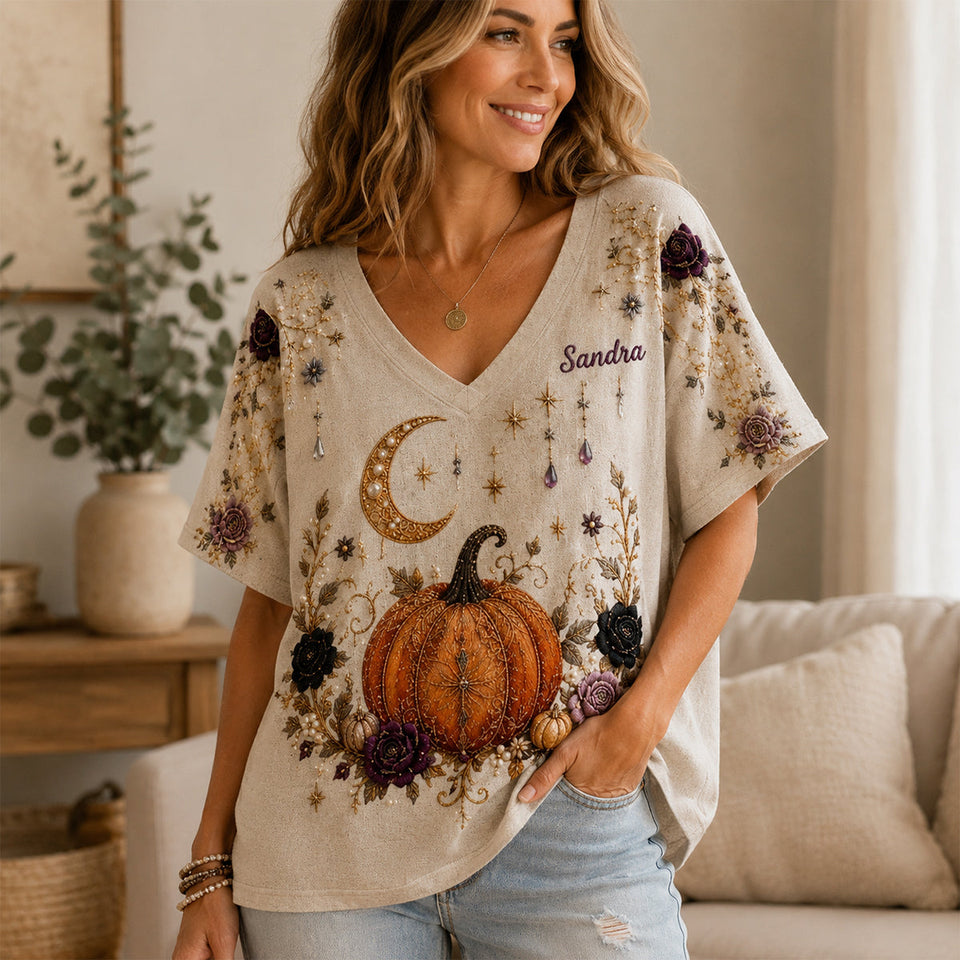 Magic Witch - Personalized Witch Fully Printed V-Neck T-Shirt