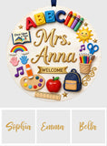 Teacher Gifts - Personalized Teacher Custom Shaped Wood Sign