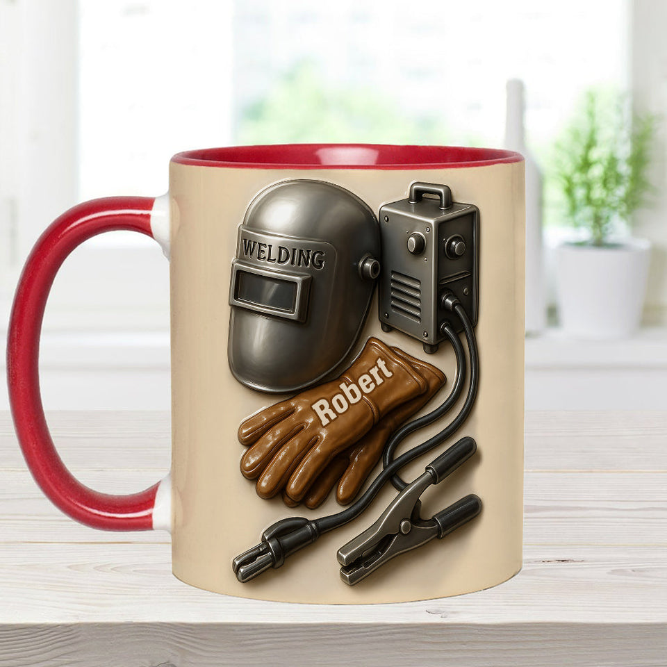 Welder Tools - Personalized Welder Accent Mug