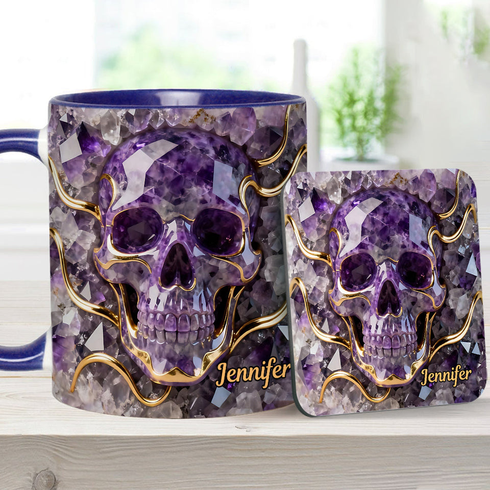 Beautiful Skull - Personalized Skull Accent Mug