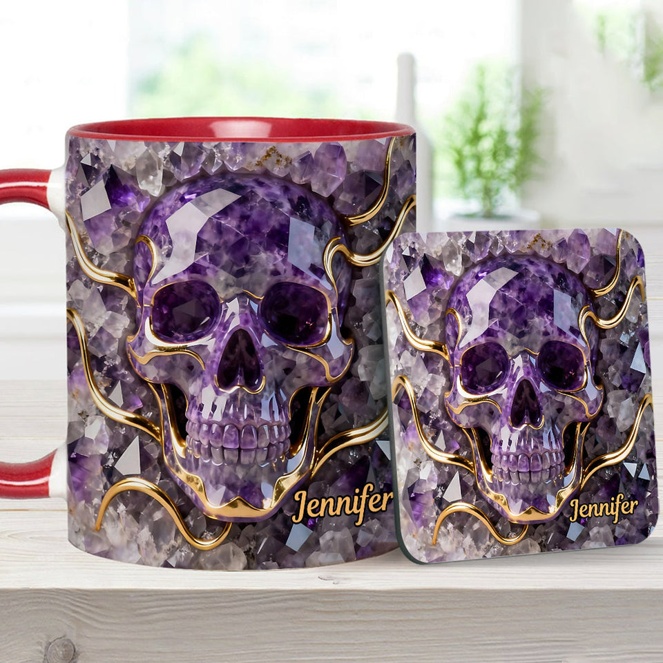 Beautiful Skull - Personalized Skull Accent Mug