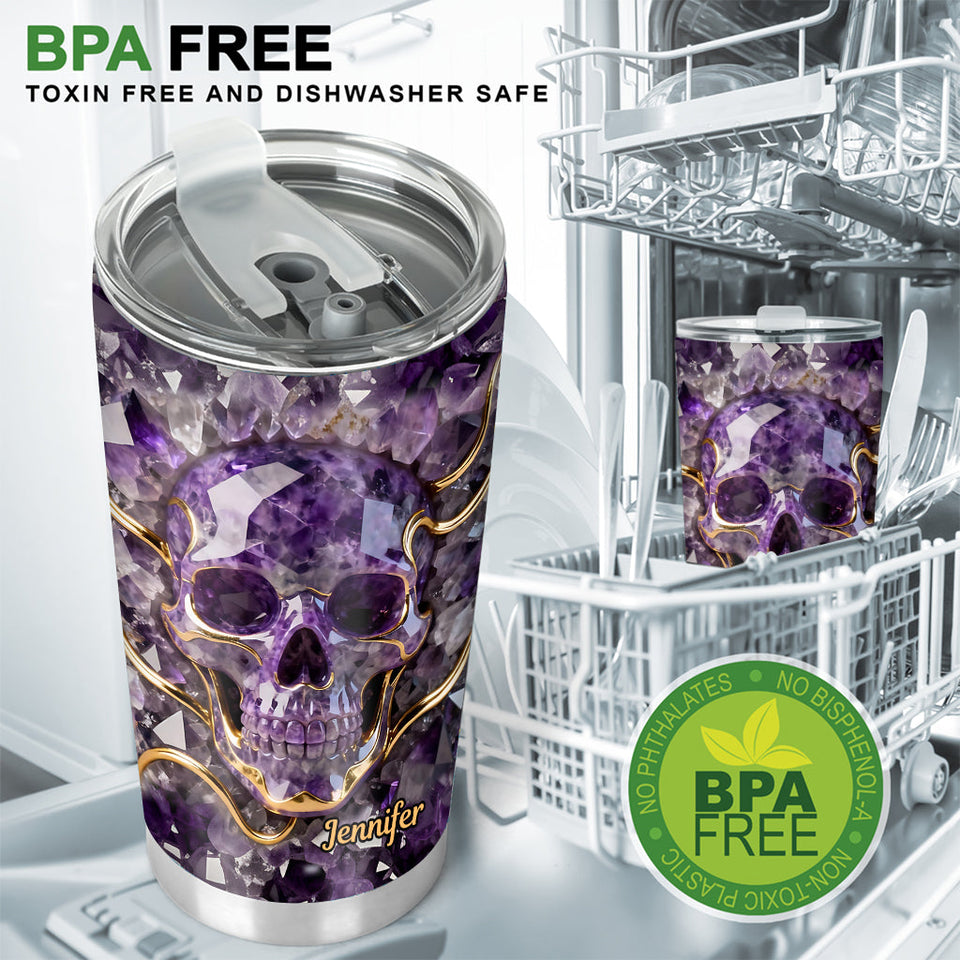 Beautiful Skull - Personalized Skull Tumbler