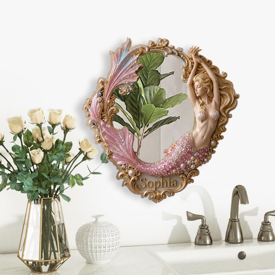 Soul Of A Mermaid - Personalized Mermaid Wall Hanging Mirror