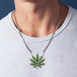 Stunning Leaf - Personalized Weed Custom Shaped Pendant Necklace