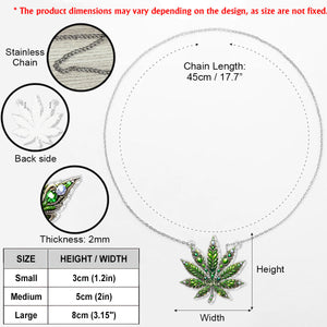 Stunning Leaf - Personalized Weed Custom Shaped Pendant Necklace