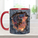 Gift For Lineman Dad, Husband, Son... - Personalized Lineman Accent Mug