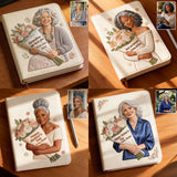 Mother's Day Flower Hug - Personalized Mother Leather Journal