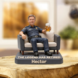 The Legend Has Retired - Personalized Police Officer Custom Shaped Acrylic Plaque