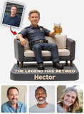 The Legend Has Retired - Personalized Police Officer Custom Shaped Acrylic Plaque