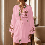 Pink Cowgirl - Personalized Cowgirl Satin Robe