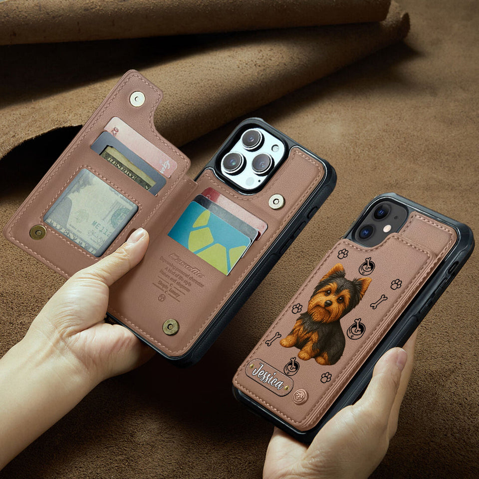 Love My Dog - Personalized Yorkshire Terriers Wallet Phone Case
