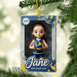 Love Sport Custom Photo - Personalized Volleyball Ornament