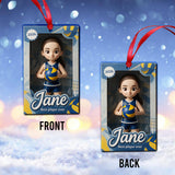 Love Sport Custom Photo - Personalized Volleyball Ornament