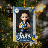 Love Sport Custom Photo - Personalized Volleyball Ornament