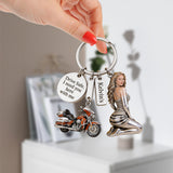 I Love You - Personalized Biker Premium Keychain With Charms