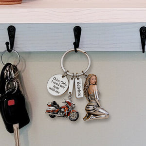 I Love You - Personalized Biker Premium Keychain With Charms