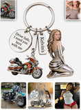 I Love You - Personalized Biker Premium Keychain With Charms