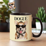 Funny Dog Lovers Gift - Personalized Dog Set Accent Mug with Acrylic Stirrers