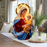 Blessed Virgin Mary Faith - Personalized Christian LED Light Acrylic Sign