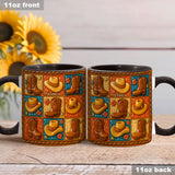 Cowgirl Boot Print, Western Cowgirl - Personalized Cowgirl Accent Mug & Coaster