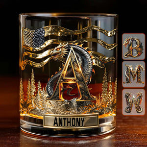 Love Dragons - Personalized Dragon Whiskey Glass