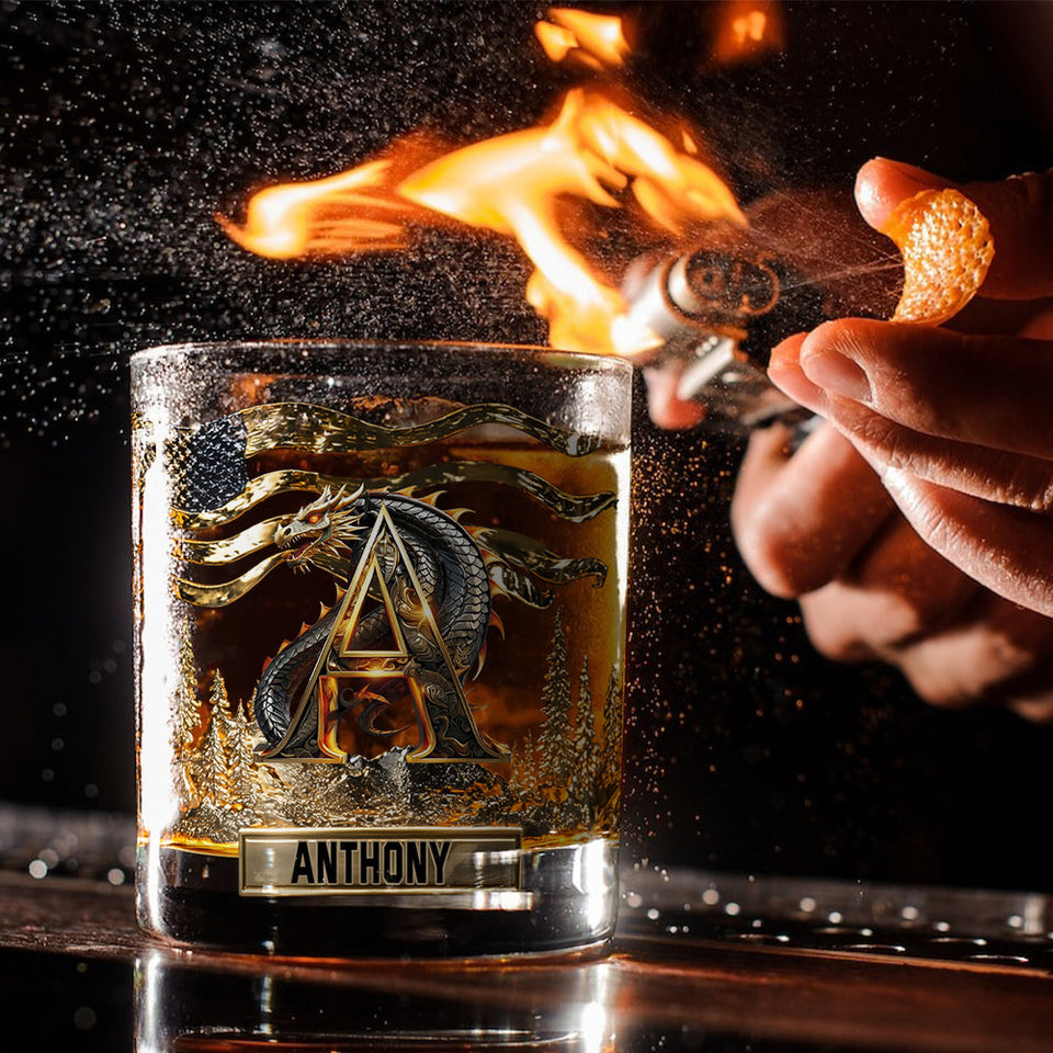 Love Dragons - Personalized Dragon Whiskey Glass