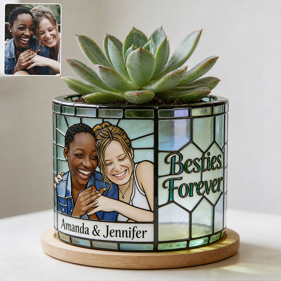 Best Friends Forever - Personalized Bestie Ceramic Plant Pot