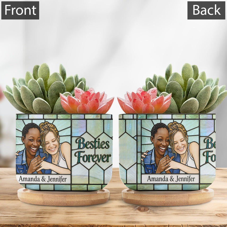 Best Friends Forever - Personalized Bestie Ceramic Plant Pot